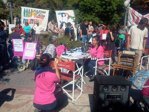 Una de las tantas movilizaciones por las hermanas Jara