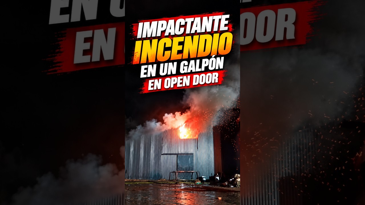 Diez dotaciones de bomberos trabajaron durante siete horas en un incendio en Open Door