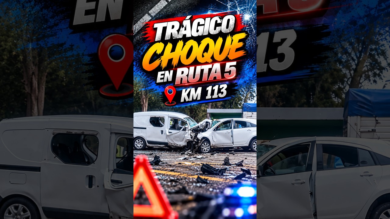 Trágico choque frontal sobre la Ruta Nacional 5: una mujer fallecida y dos heridos