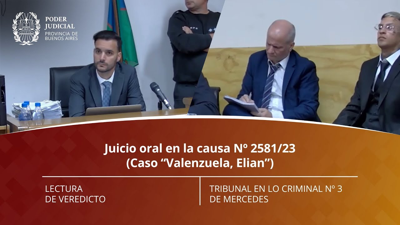 Caso "Valenzuela, Elián" - Lectura de veredicto