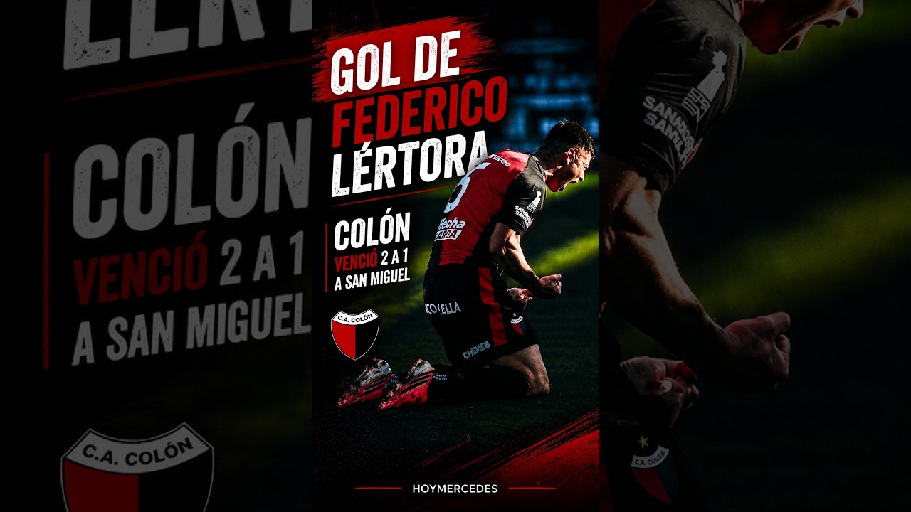 Los goles de Toledo y Lertora para el triunfo de Colón en cancha de San Miguel