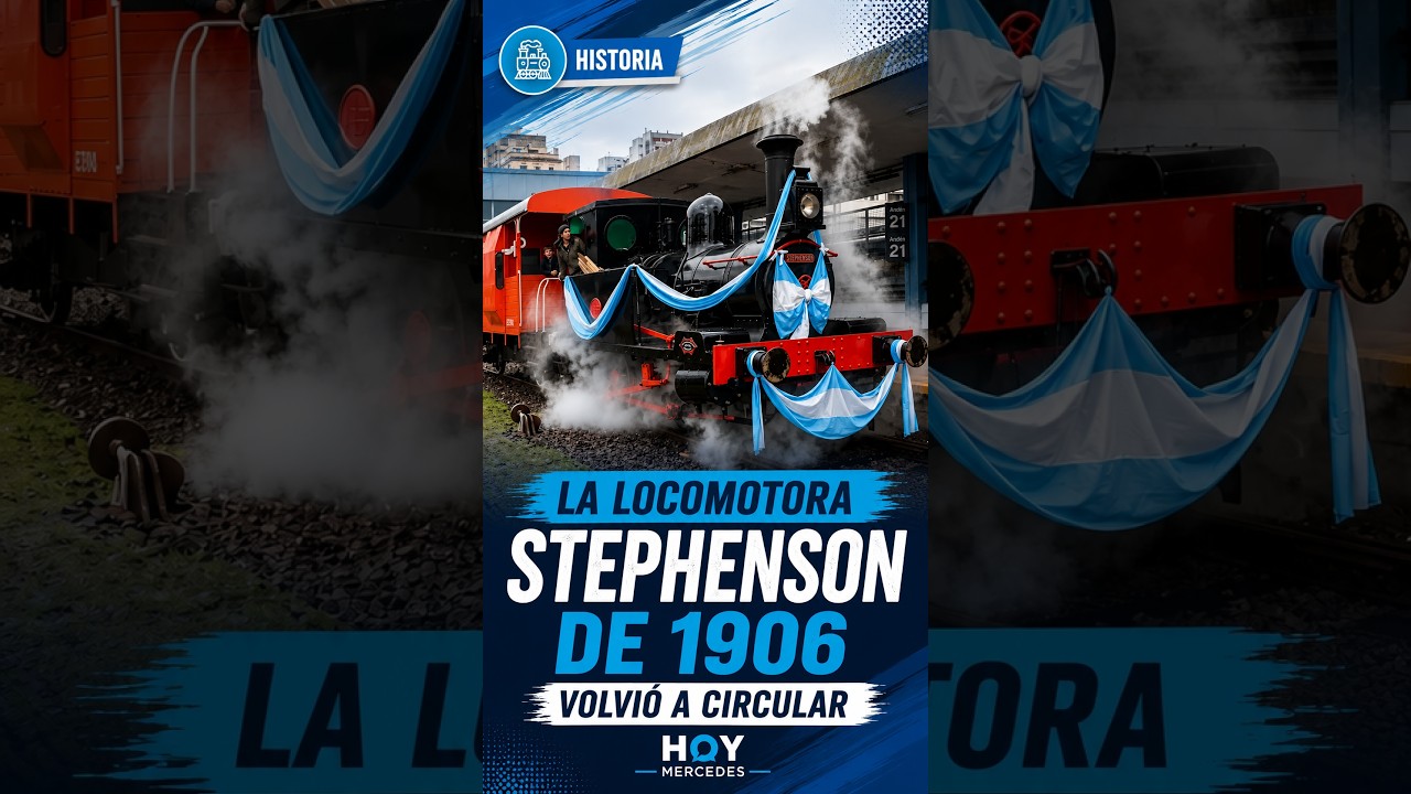 La locomotora Stephenson de 1906 volvió a circular por la estación de Haedo