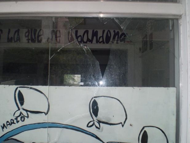 Local del Frente Mercedino para la Victoria- Foto: Frente Mercedino Atentado-FrenteMercedino