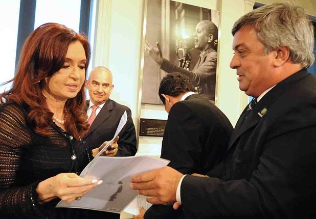 Carlos Selva junto a Cristina Fernández de Kirchner