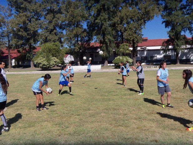 Albitas entrenando en Gendarmería a principio de año.
