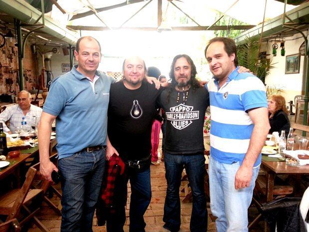 Tanque y Tete de La Renga junto al intendente Santiago Maggiotti y Secretario de Gobierno, Diego Dosanto.