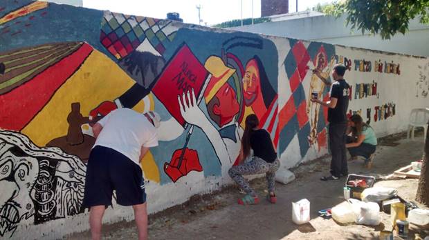 Mural DDHH 24 de marzo mercedes, jorge blanco, coordinación de derechos humanos, coordinación políticas juveniles Mural-DDHH-2015