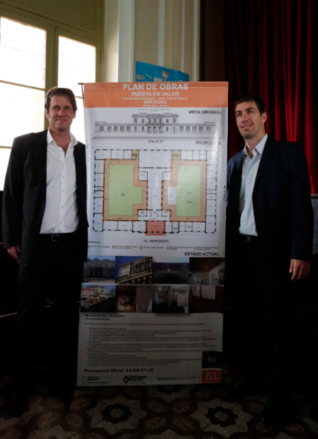 Ustarroz junto a Sileoni, obras escuela normal plandeobra.normal