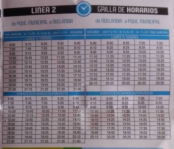 04 colectivo linea 2 horarios