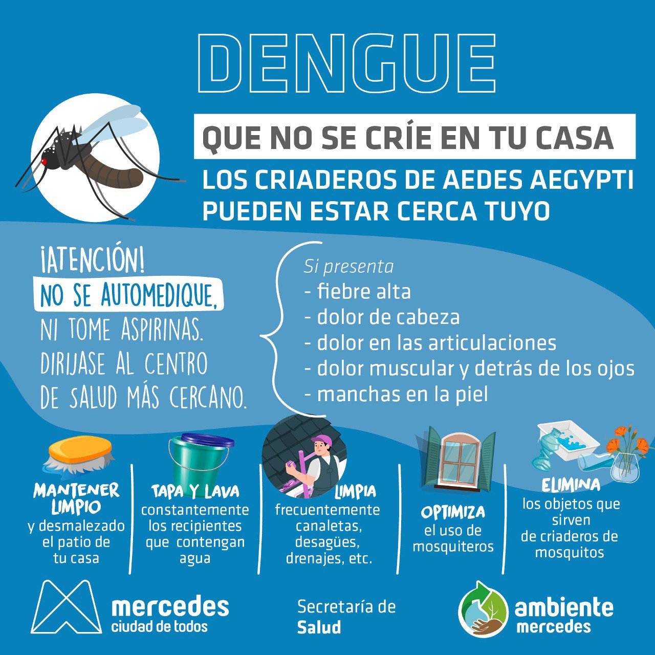Campaña dengue en Mercedes