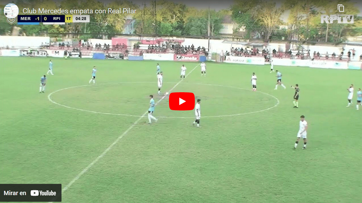 Club Mercedes iba ganando 2 a 0 con dos goles de Auteri a los 3m del segundo tiempo, pero la última media hora fue toda de Real Pilar que logró una excelente remontada y a los 90+4 logró empatarlo con gol de Rodríguez. Antes para los pilarenses había anotado Paiva de excelente partido.