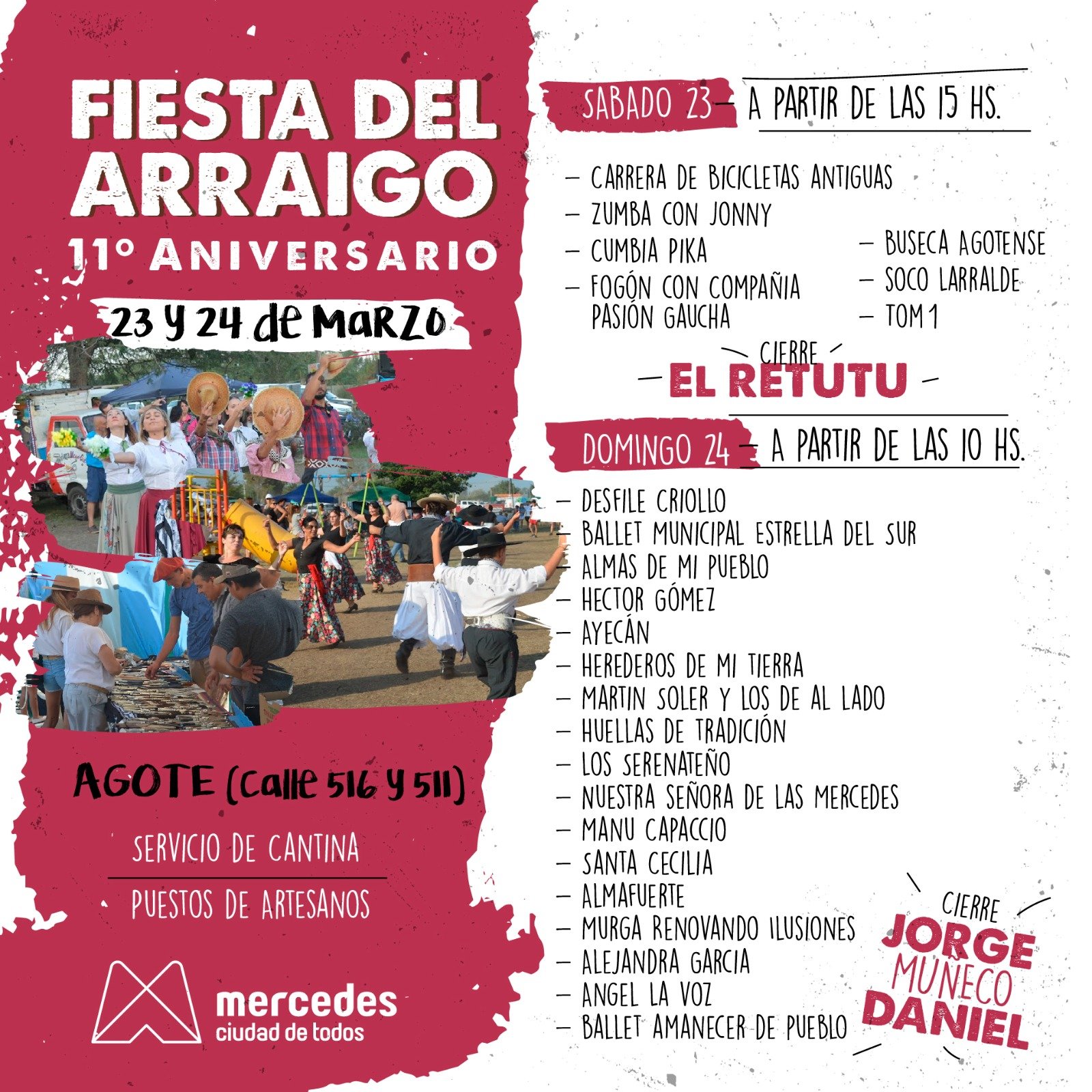 El Retutu y Muñeco Daniel en la Fiesta del Arraigo este fin de semana
