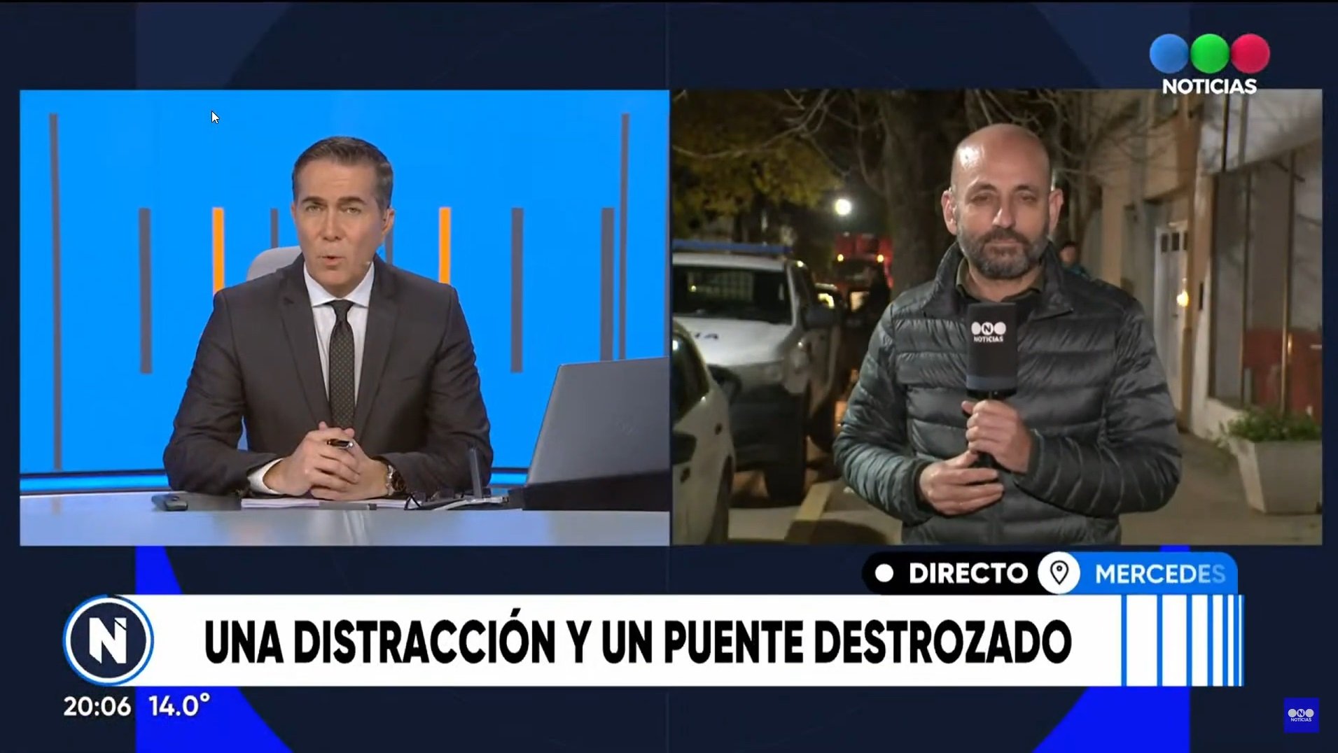 Camión choca el puente del tren en ruta 41