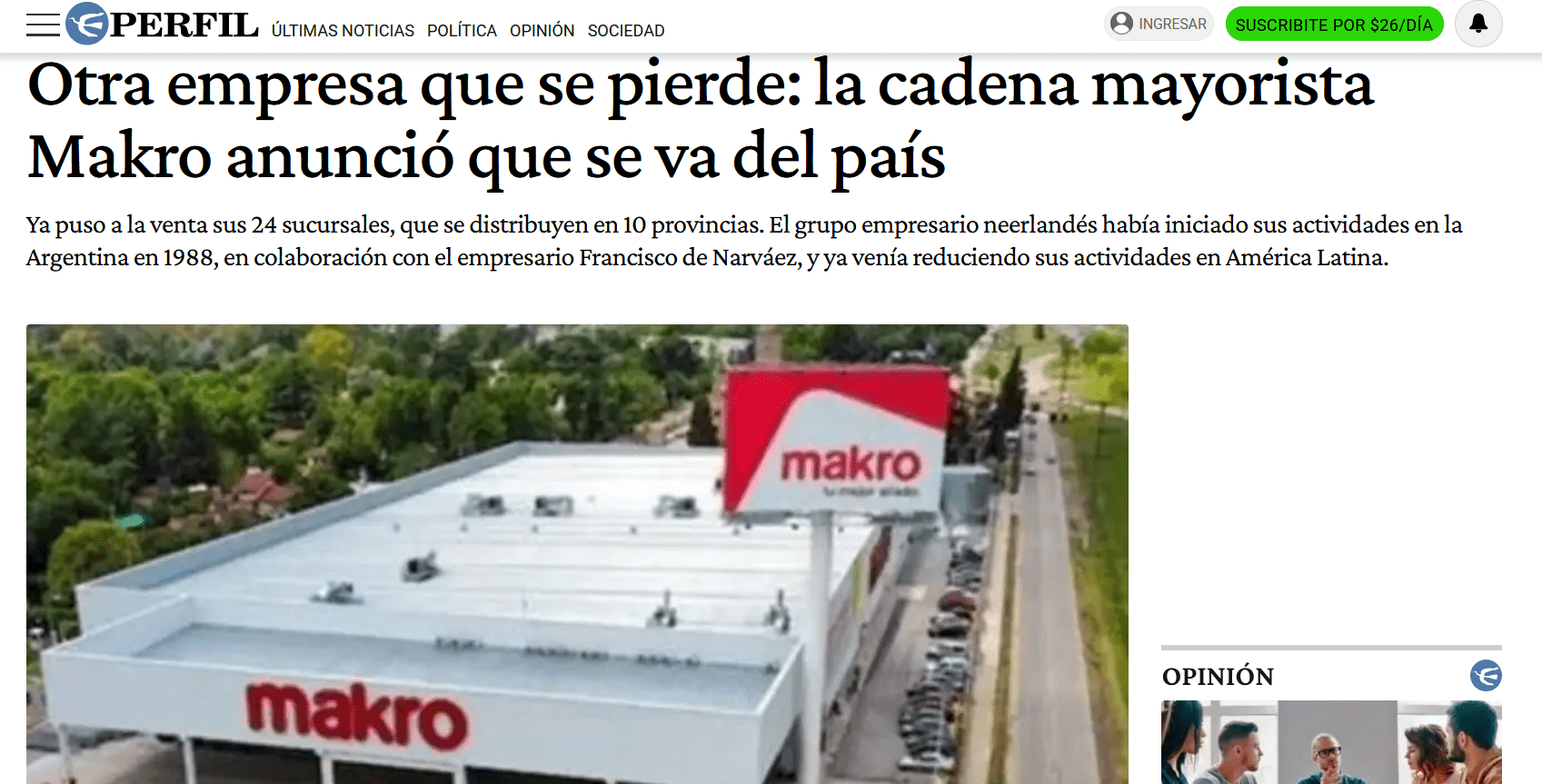 El mayorista Makro se va del país por la crisis y falta de perspectiva