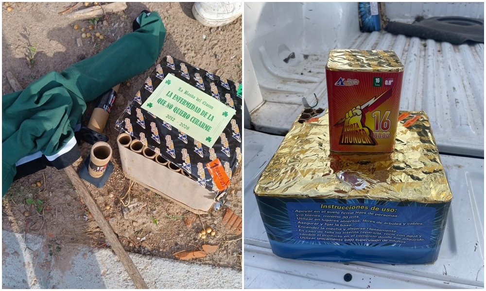 Decomiso de pirotecnia y objetos indebidos