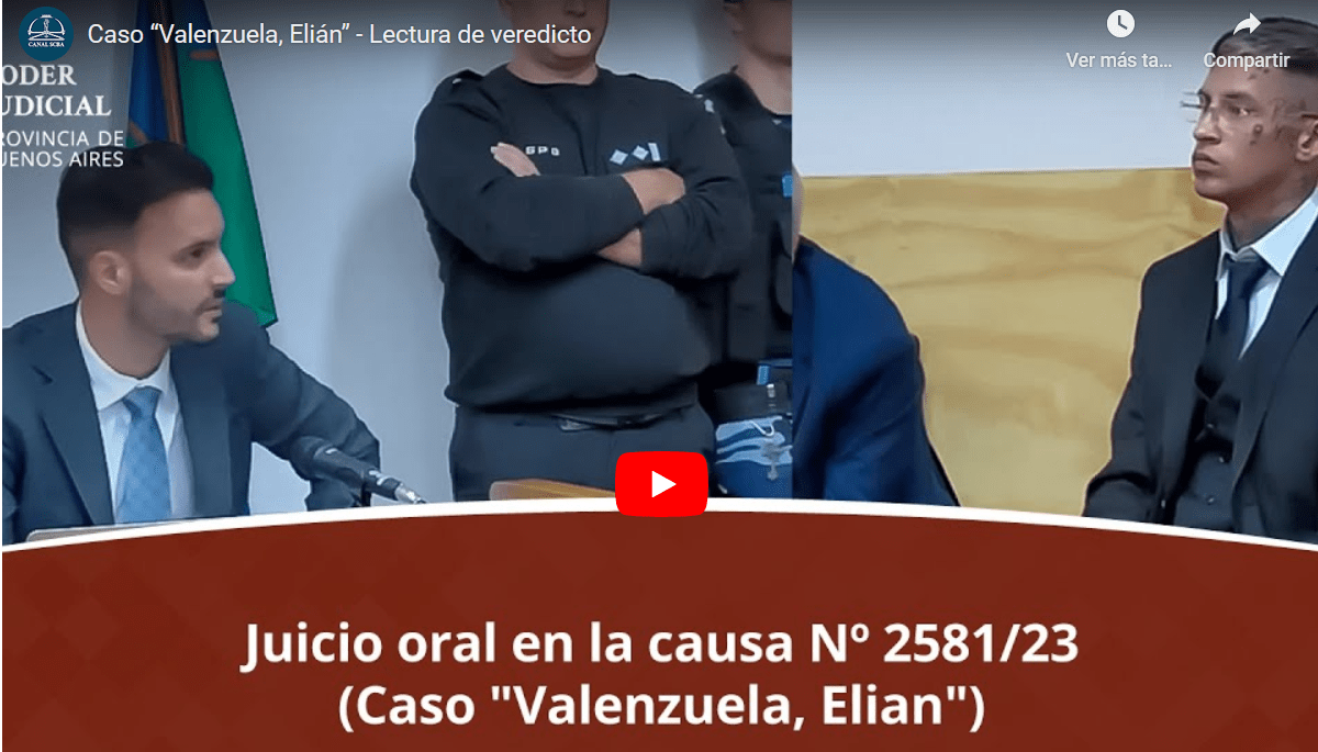 Caso “Valenzuela, Elián” - Lectura de veredicto