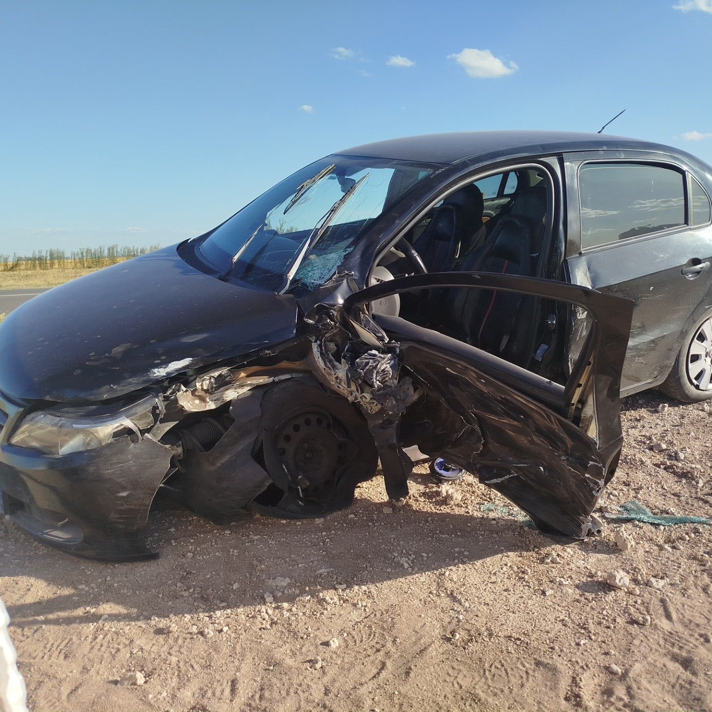 Triple choque en Ruta Nacional N°5 jurisdicción Suipacha