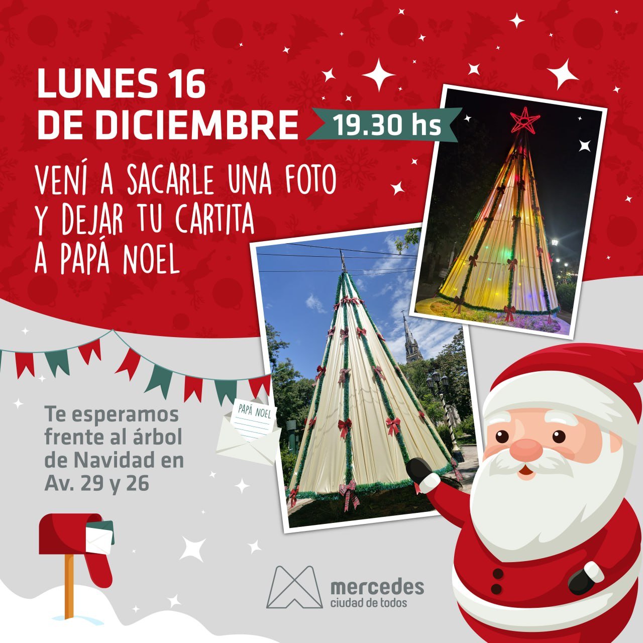 Llega Papá Noel a Plaza San Martín