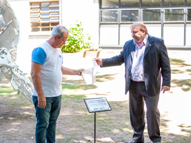 La UNLu inauguró la escultura “Memoria, Verdad y Justicia”