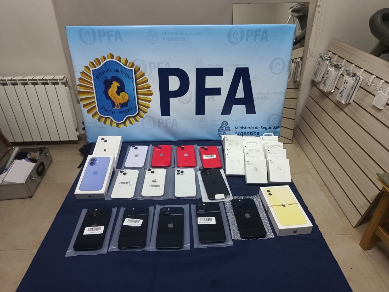 Policía Federal de Mercedes en operativo por infracción a la ley de marcas