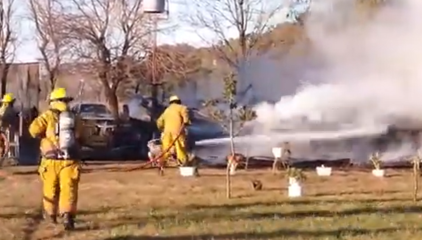 Incendio en La Verde con intervención de Bomberos