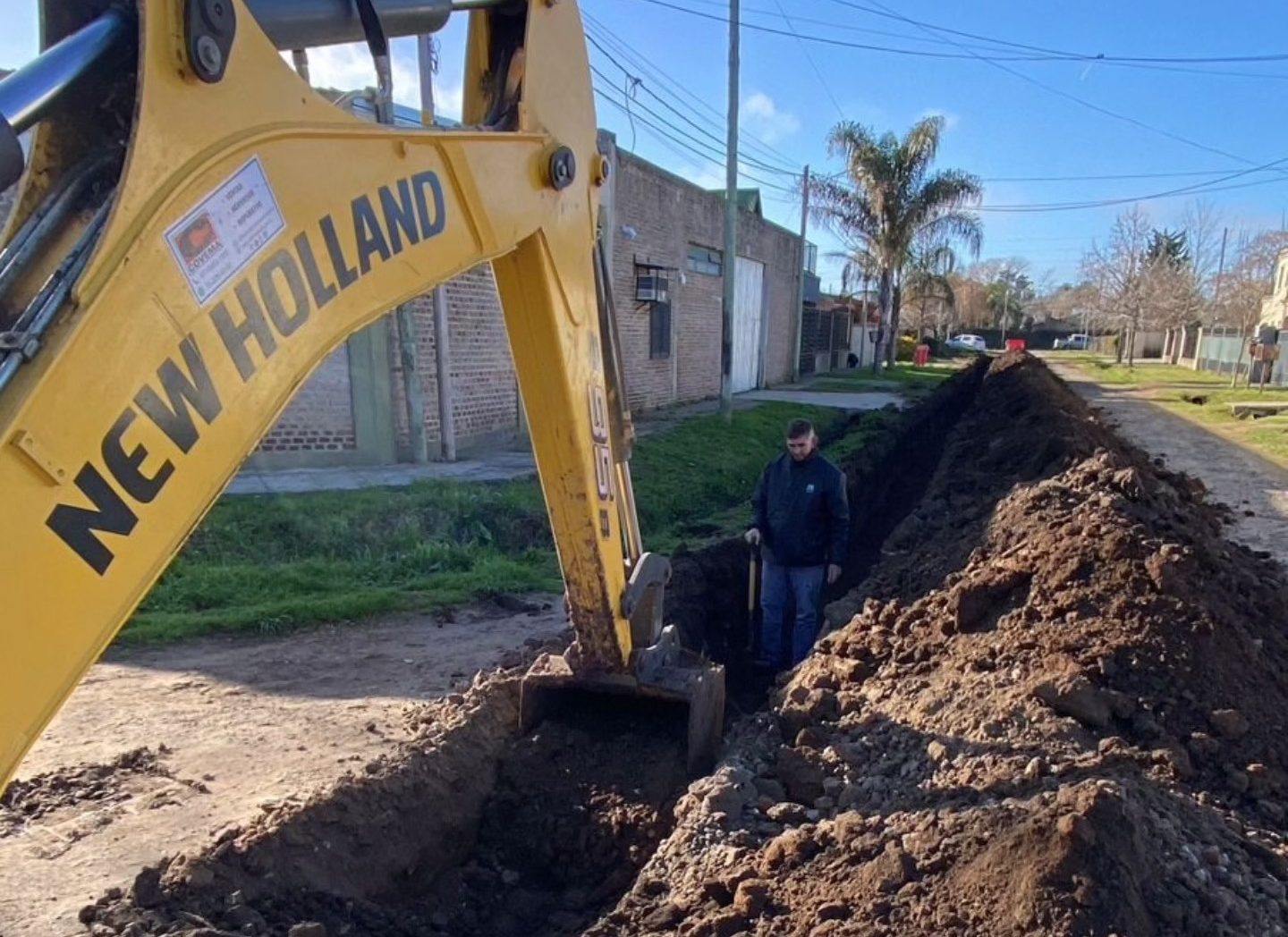 Avanza otra obra de agua corriente en Mercedes