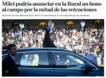 Milei dará bono millonario al campo, pero no aumenta jubilados y aporta al Garrahan