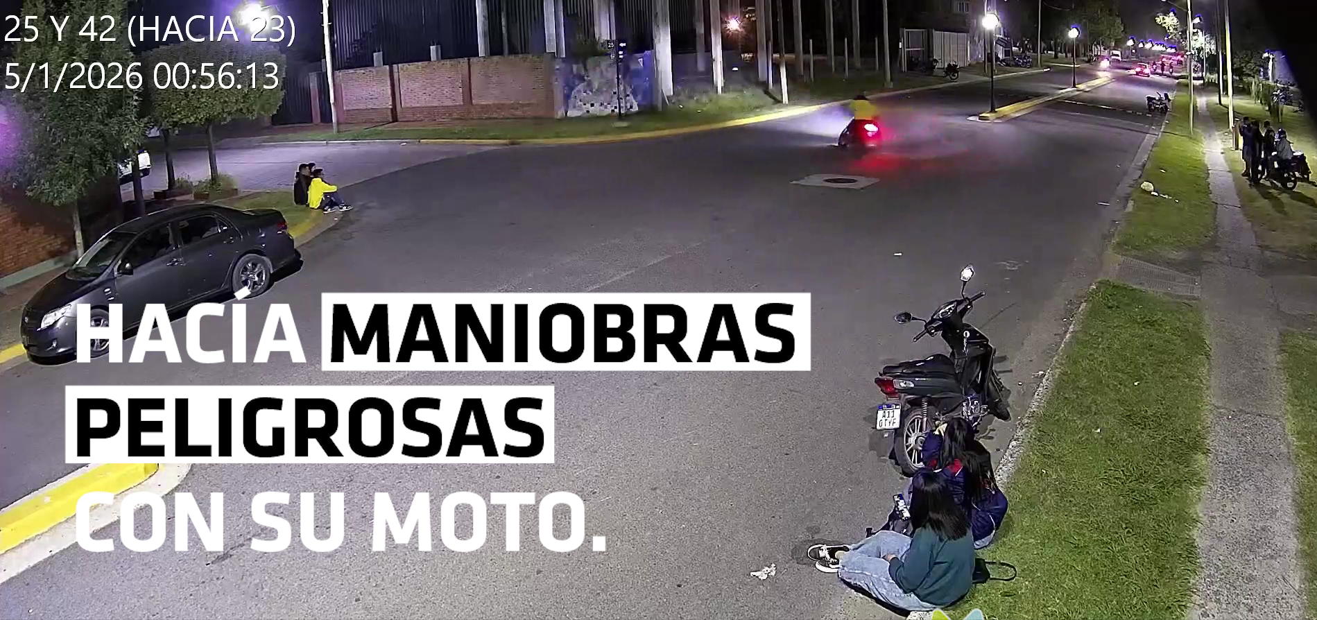 Secuestro de moto, maniobras peligrosas
