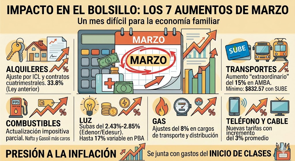 Aumentos de marzo