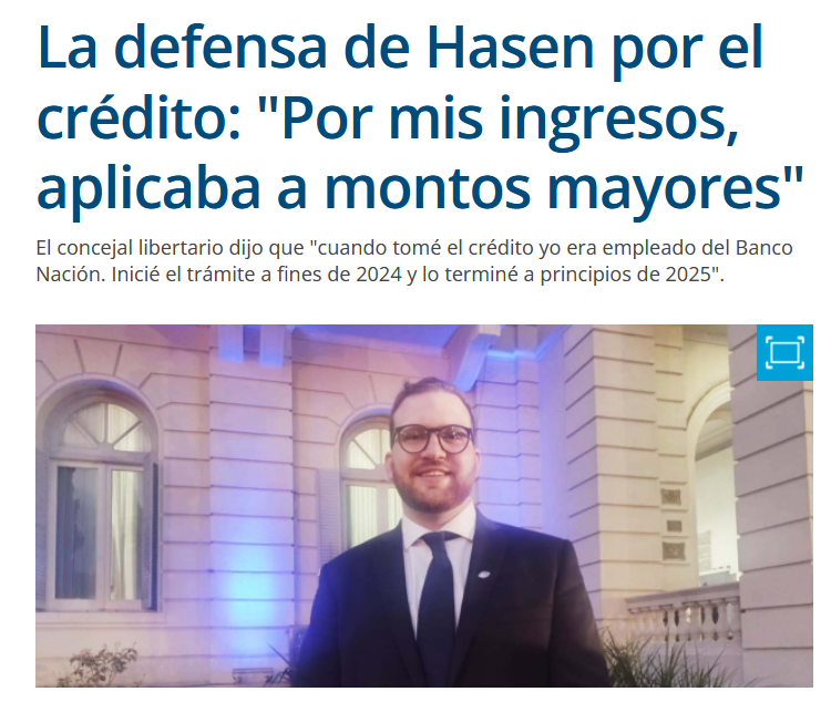 Concejal Libertario. Crédito Hipotecario.