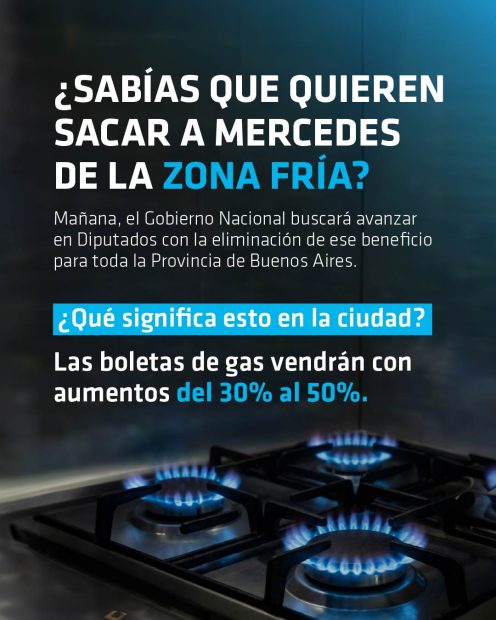 Para Ustarroz, sacar la “Zona Fría” es un duro golpe para las familias mercedinas