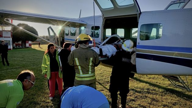Operativo de alta complejidad: aeroevacuaron a un paciente crítico de Entre Ríos al Hospital Dubarry