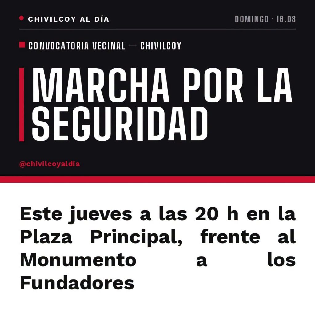 Marcha por la seguridad en Chivilcoy