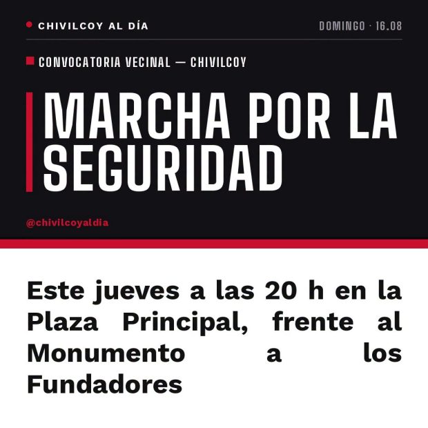 Marcha por la seguridad en Chivilcoy