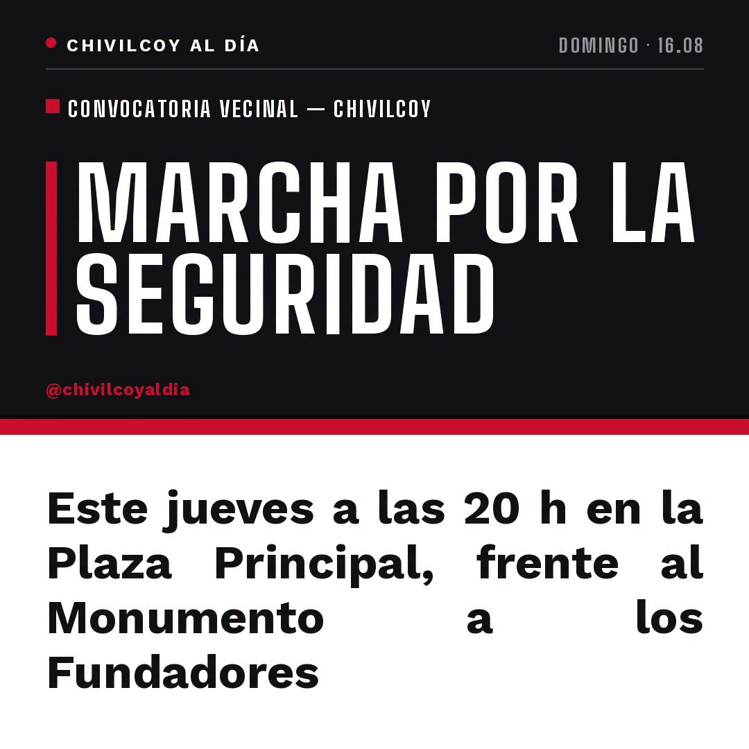 Marcha por la seguridad en Chivilcoy